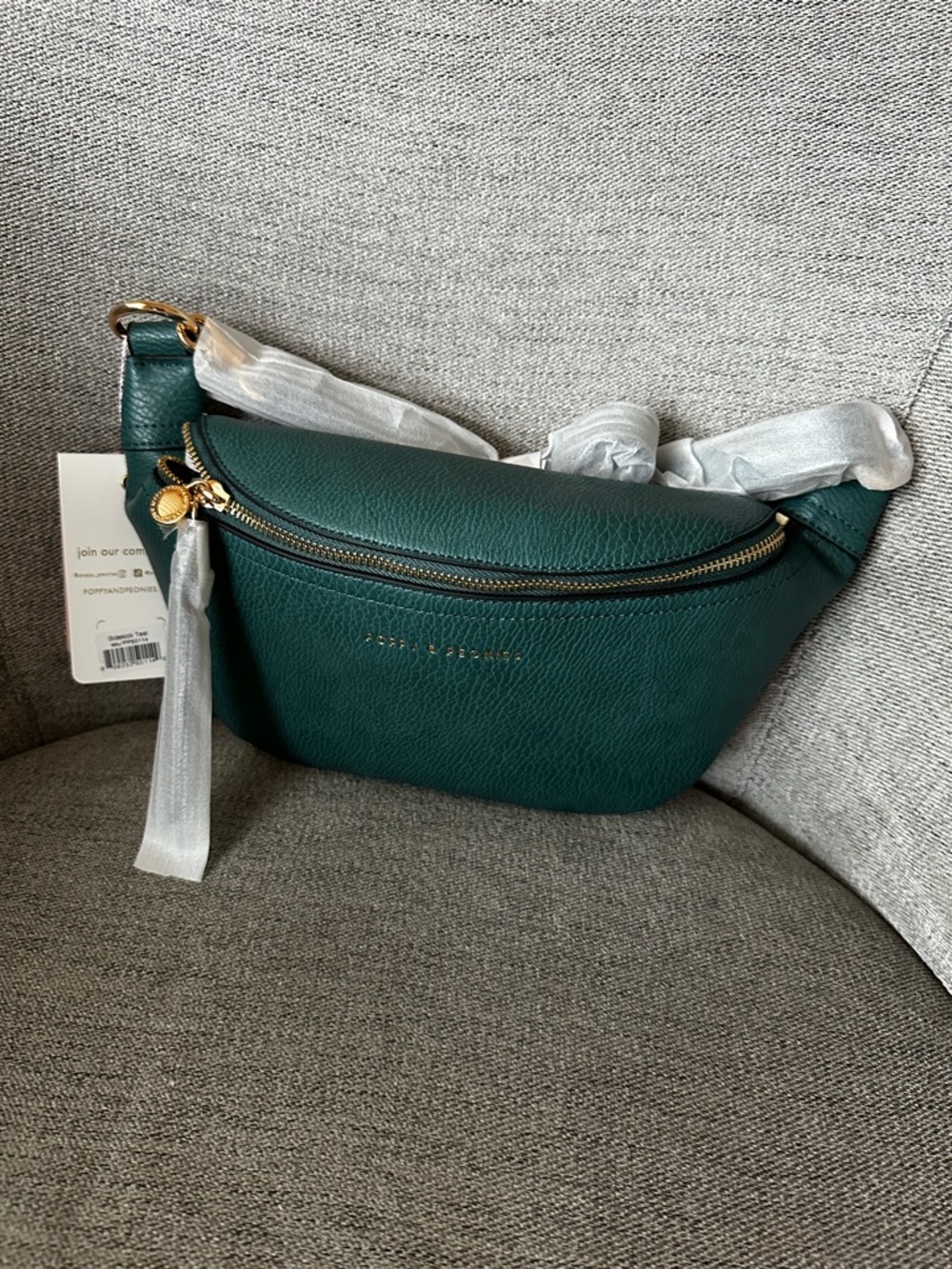 Sidekick in Teal - Poppy and Peonies